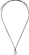 Reiss Leather Cord Pendant Necklace