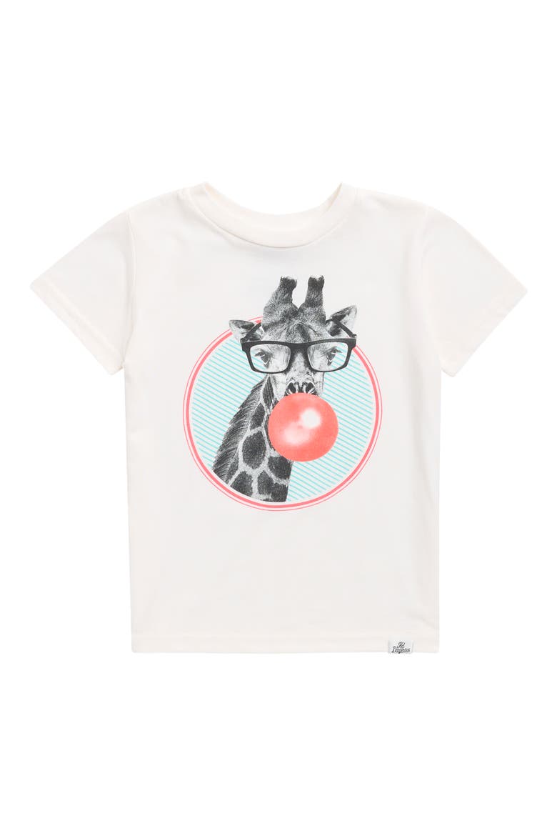 Kids' Giraffe Bubble Graphic Tee, Main, color, NATURAL