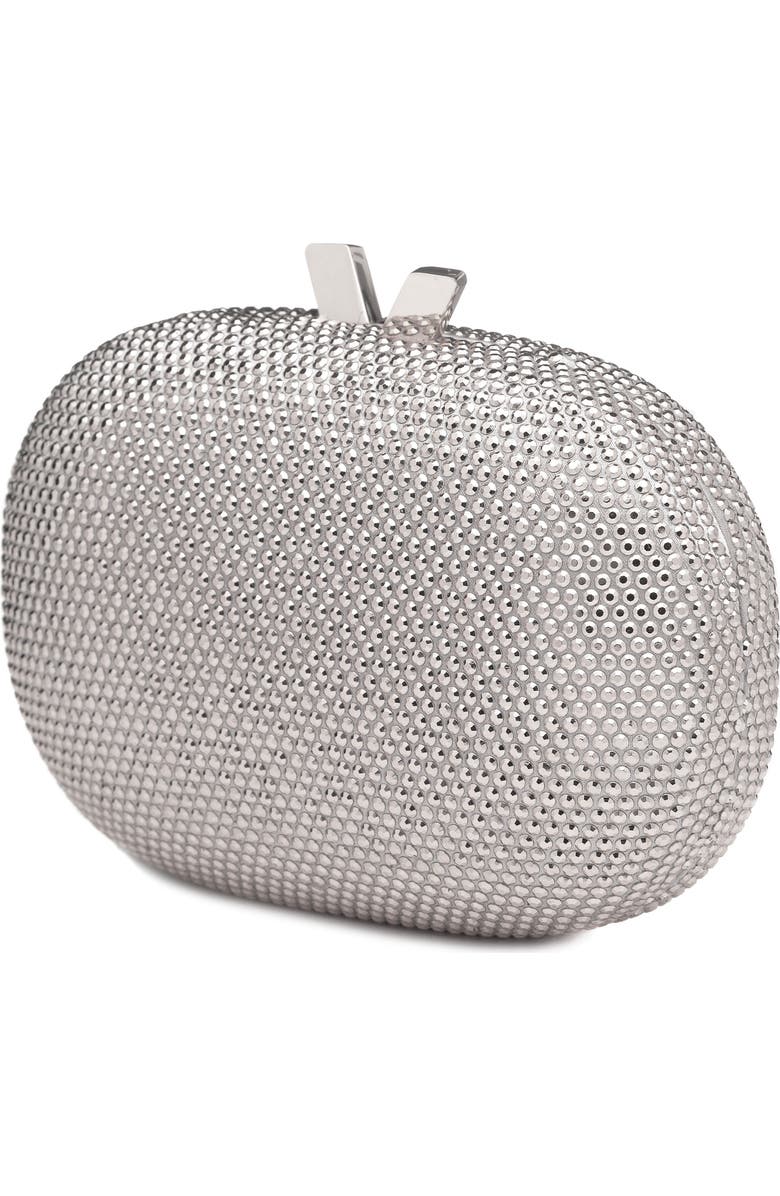 Olga Berg Ace Crystal Oval Clutch, Alternate, color,