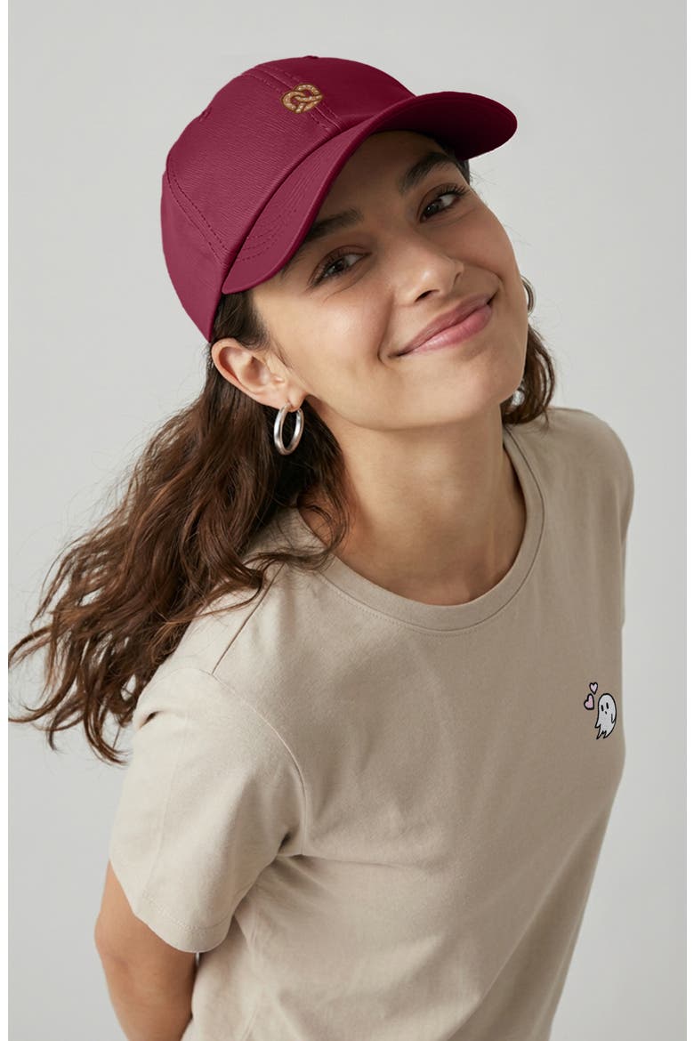 Pretzel Dad Cap, Alternate, color, Maroon