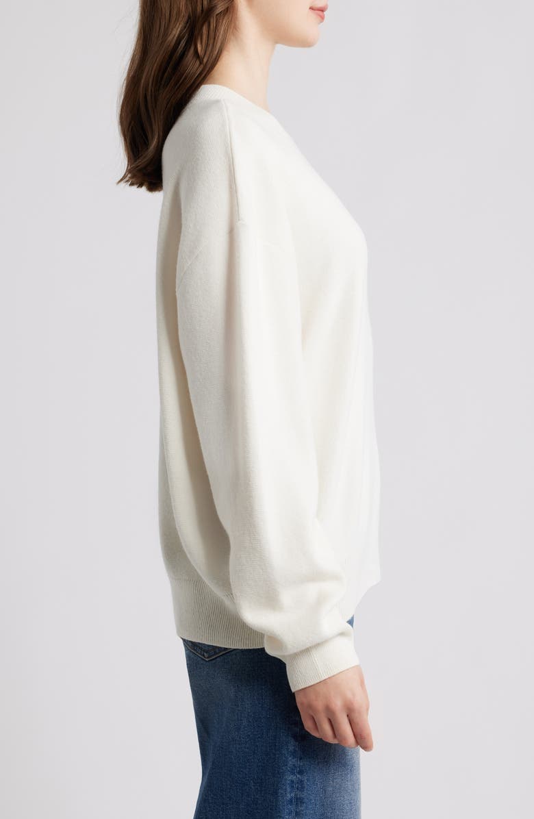 Mavi Jeans Crewneck Sweater, Alternate, color, Antique White