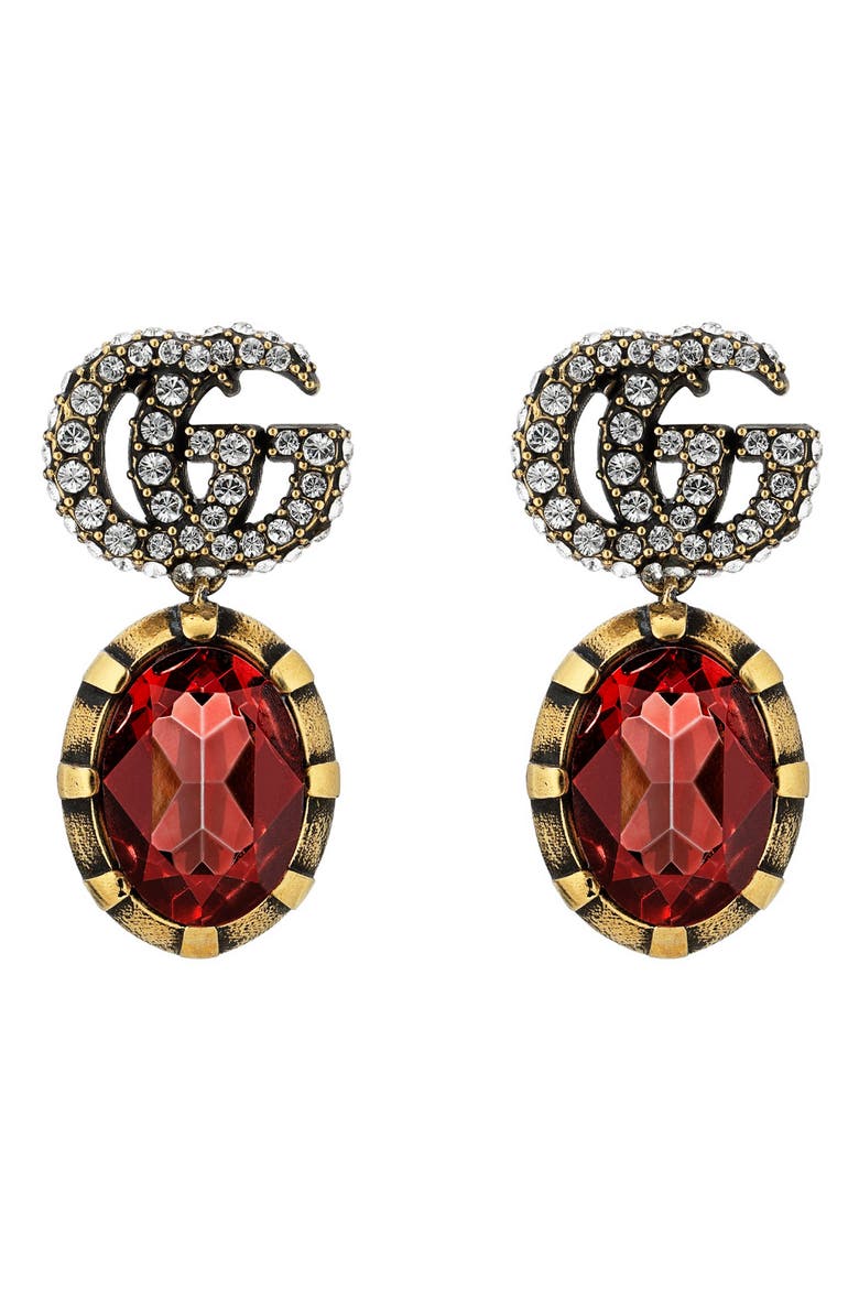 GG Running Drop Earrings, Main, color, GOLD/ YELLOW