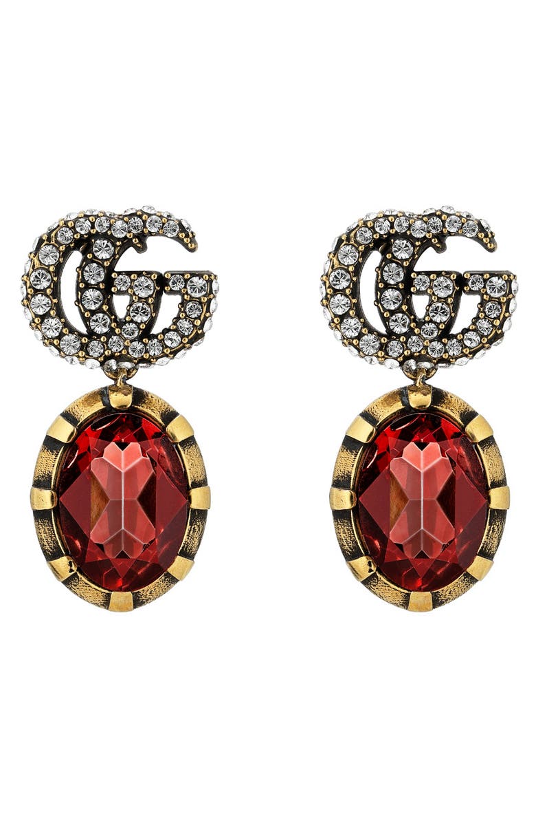 Gucci GG Running Drop Earrings, Main, color,