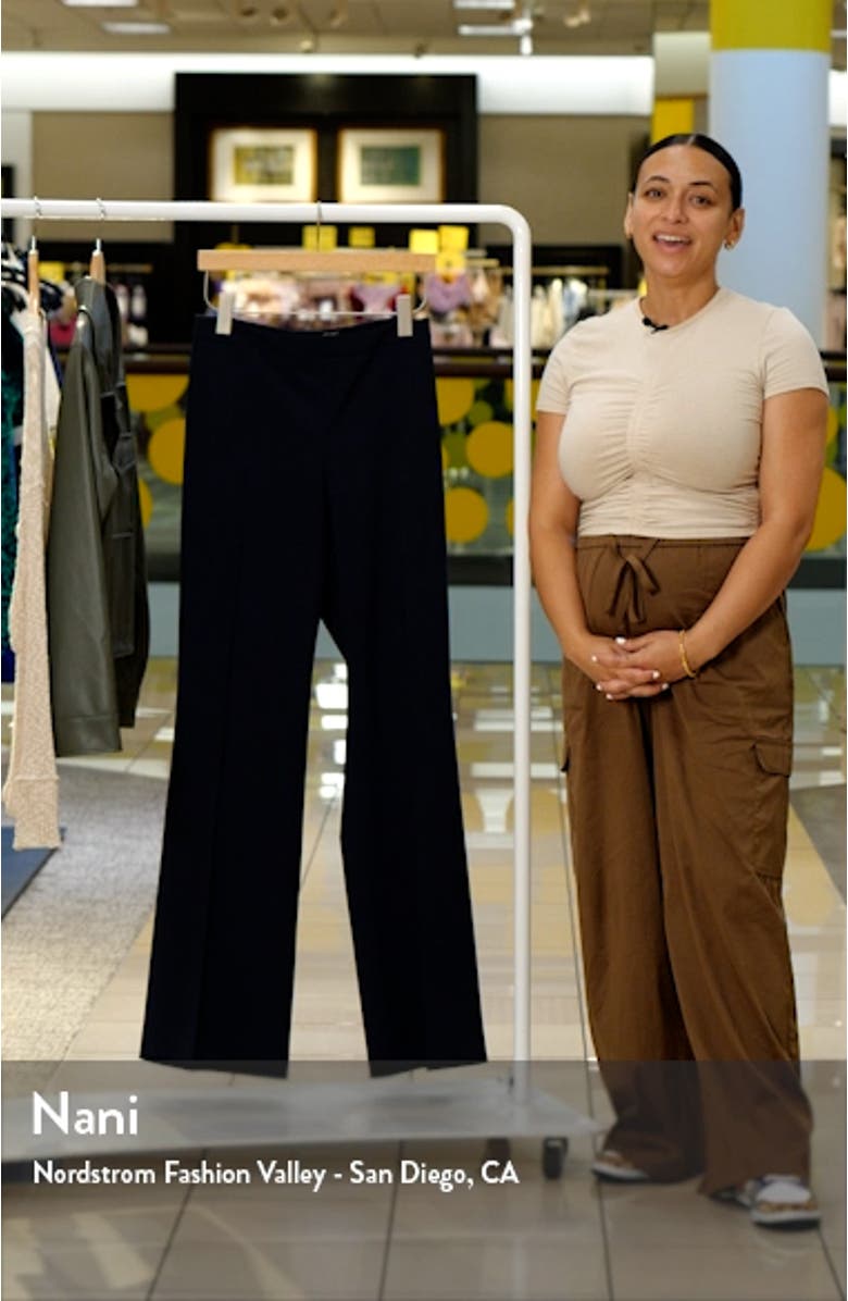 Tulea Side Zip Tropical Stretch Wool Trousers, sales video thumbnail
