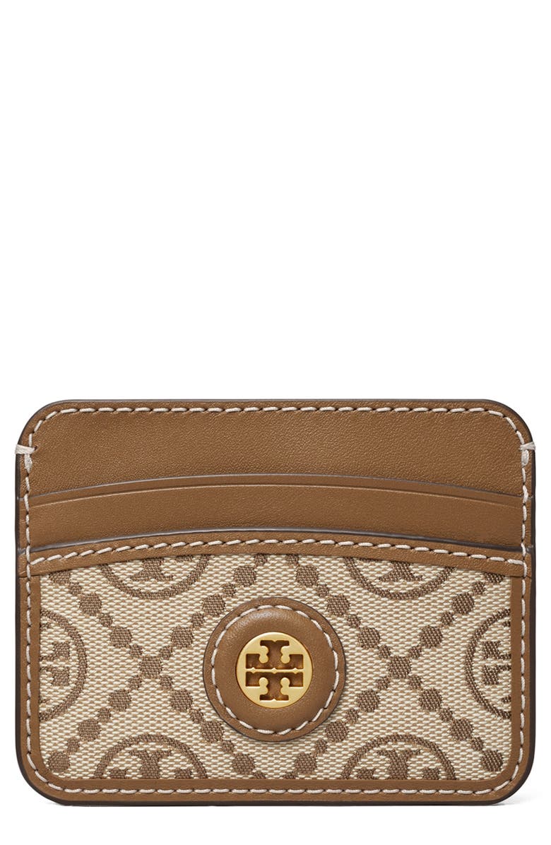 Tory Burch T Monogram Jacquard Card Case, Main, color,