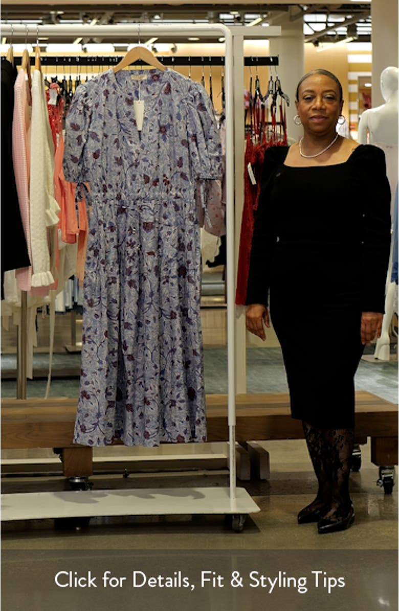 Adriana Floral Print Midi Dress, sales video thumbnail