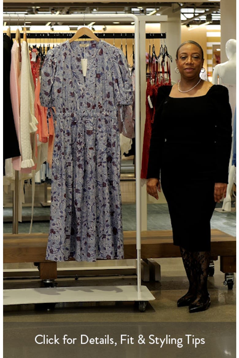 printed fitted dress Printed Mesh Midi Dress by Celandine in Brown, Size: XL Petite at Anthropologie
