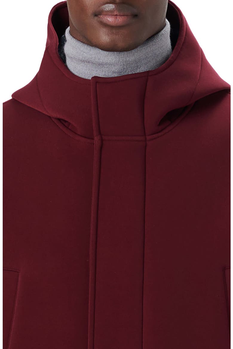 Full Zip Hooded Water Repellent Bomber Jacket, Alternate, color, CABERNET