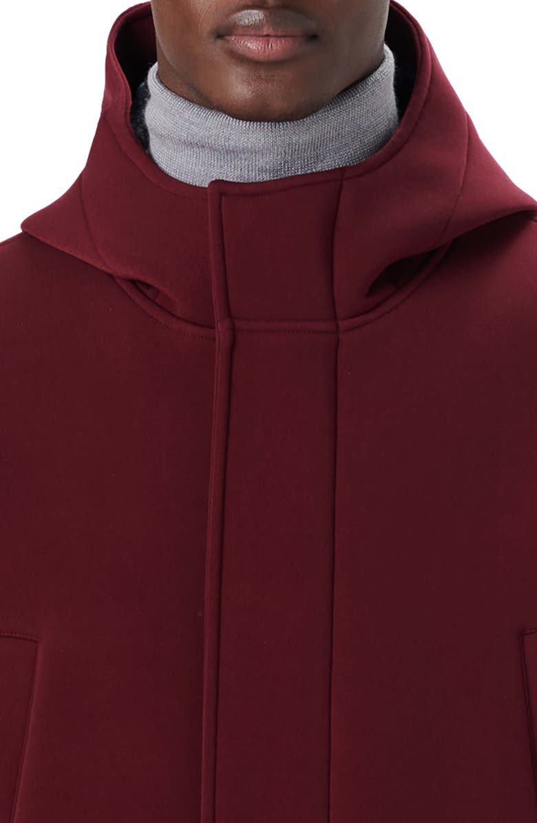 Bugatchi Full Zip Hooded Water Repellent Bomber Jacket, Alternate, color, 