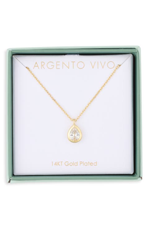 Pear Shape Pendant Necklace