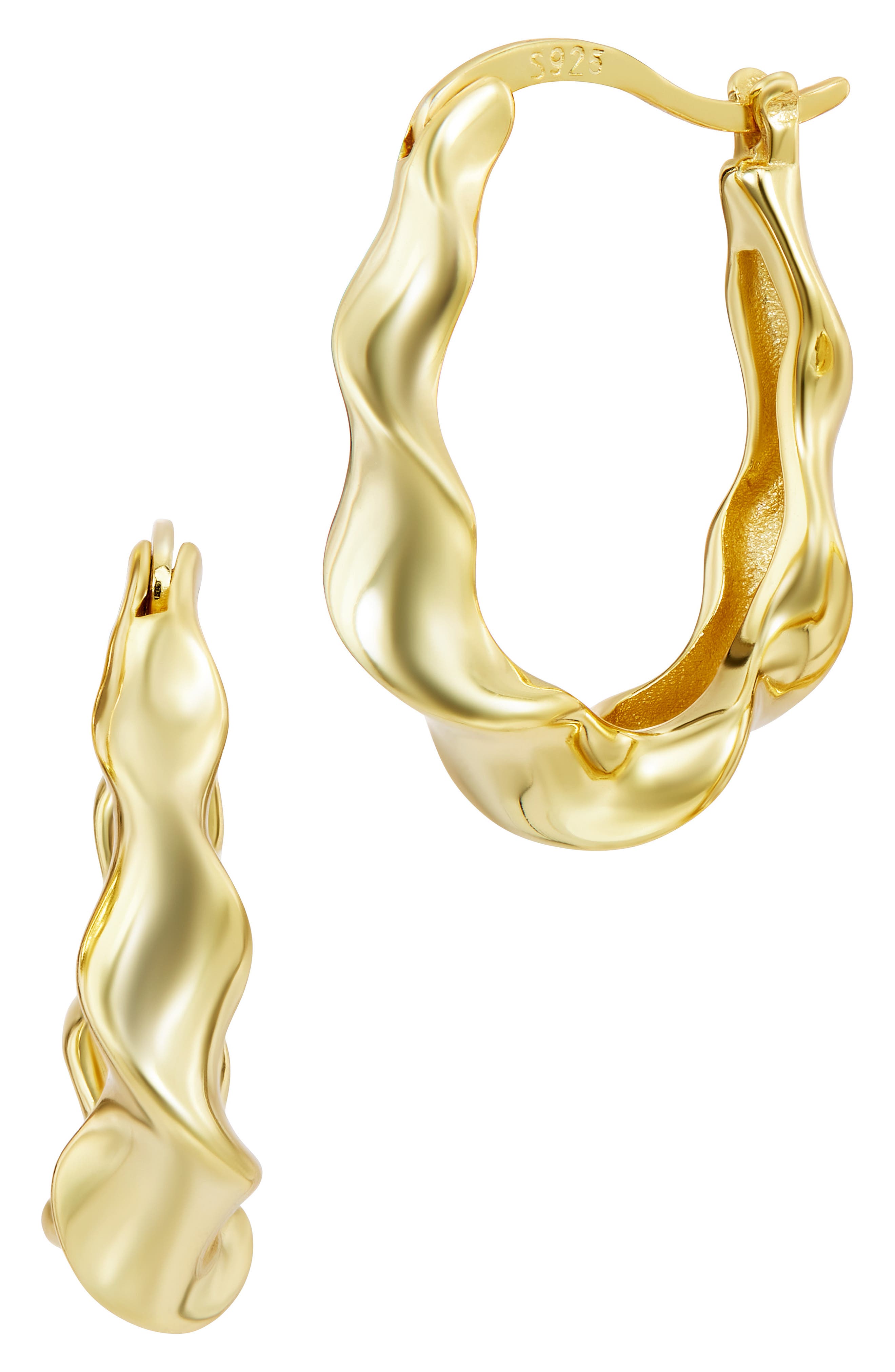 Twisted Swirl Petite Hoop Earrings