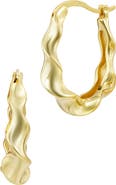 SAVVY CIE JEWELS Twisted Swirl Petite Hoop Earrings