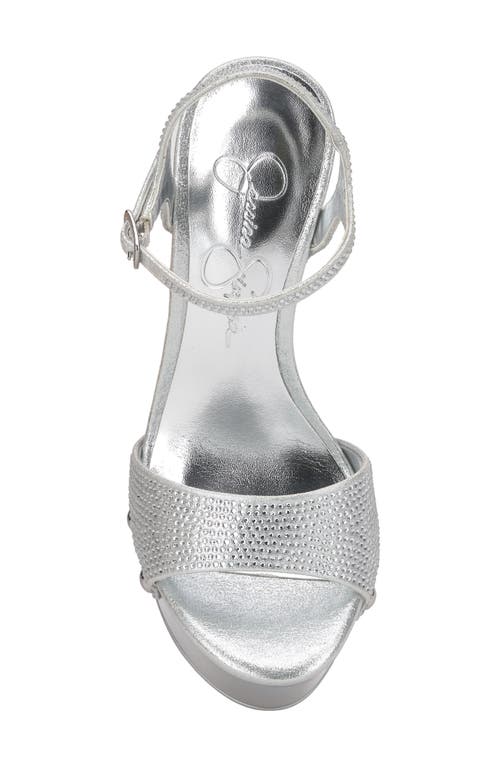 Jessica Simpson Calenta 2 Womens Rhinestone Faux Leather Platform Heels