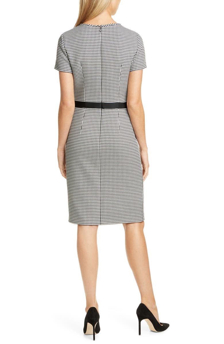 HUGO Kadia Houndstooth Sheath Dress, Alternate, color, 