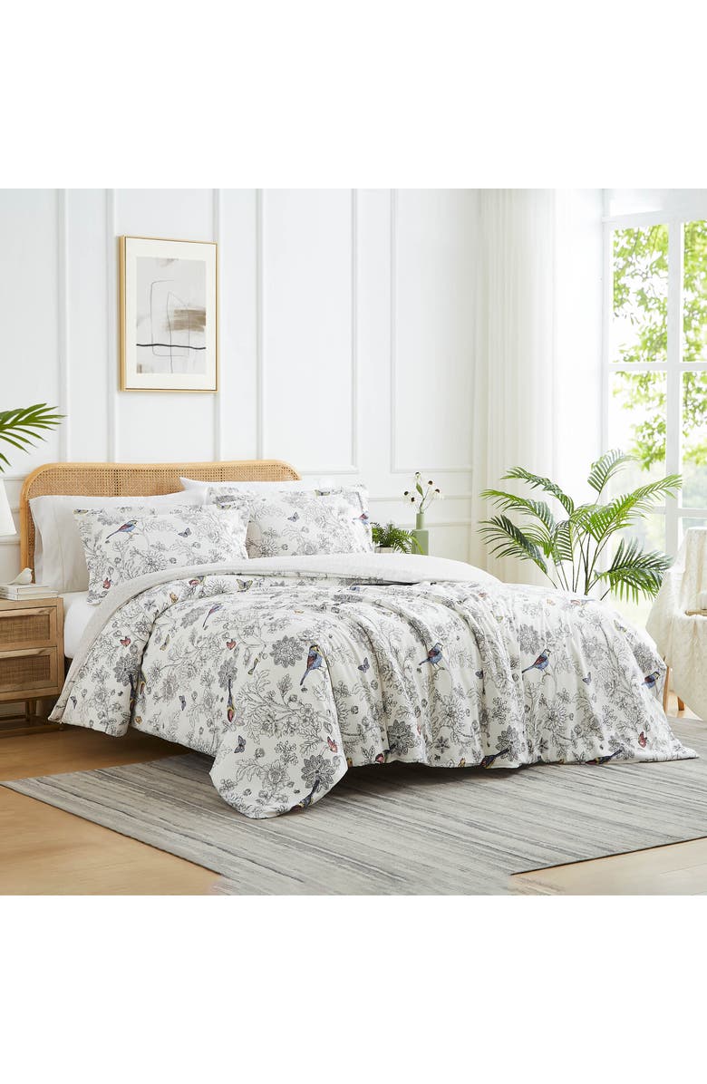 SOUTHSHORE FINE LINENS Bayberry Reversible Duvet & Sham Set, Alternate, color, Beige