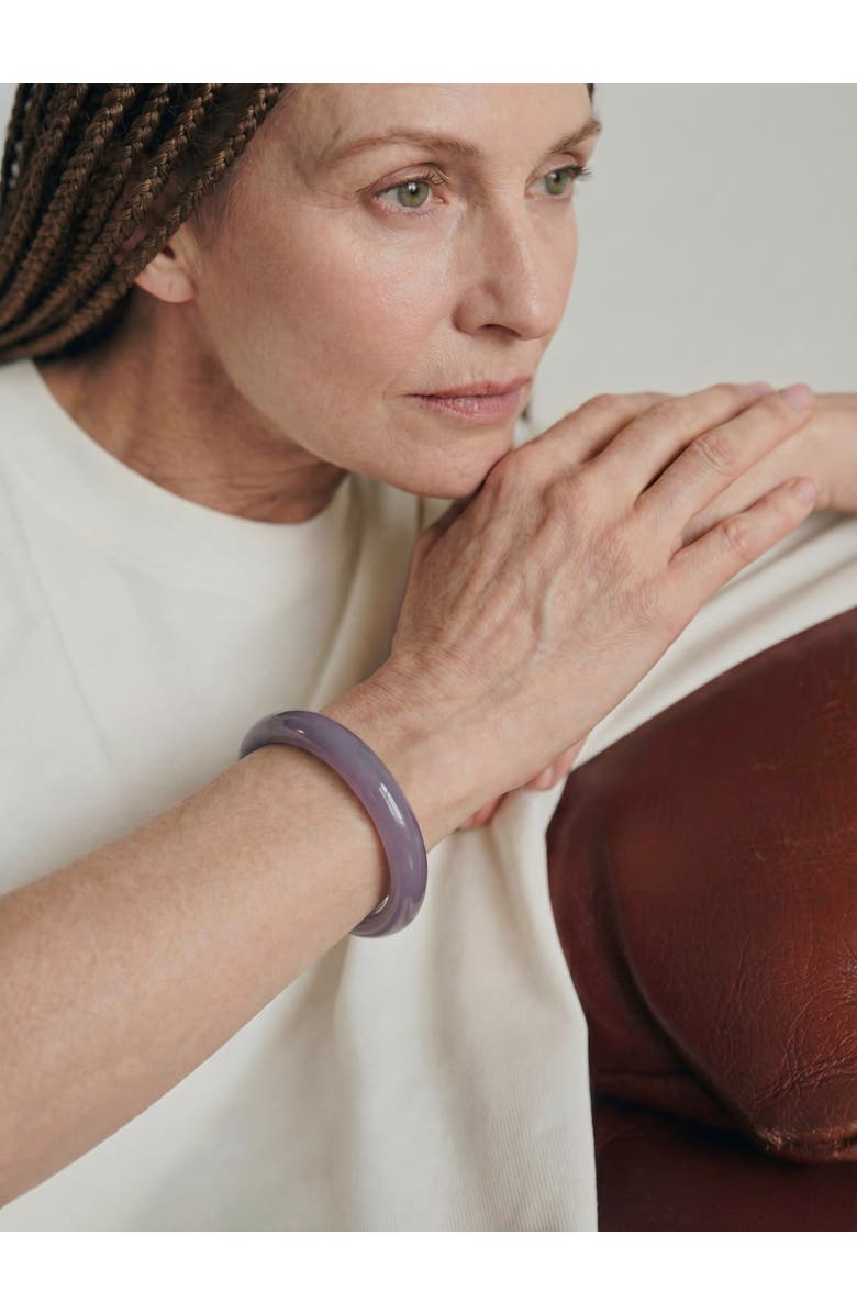 seree Moon Purple Jade Stone Bangle, Alternate, color, Purple