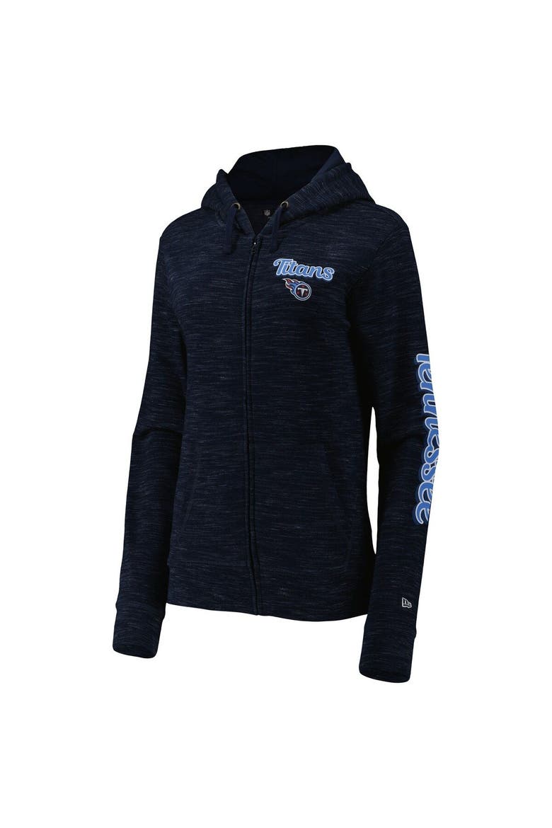 Women's New Era Navy Tennessee Titans Reverse Full-Zip Hoodie, Alternate, color, Navy