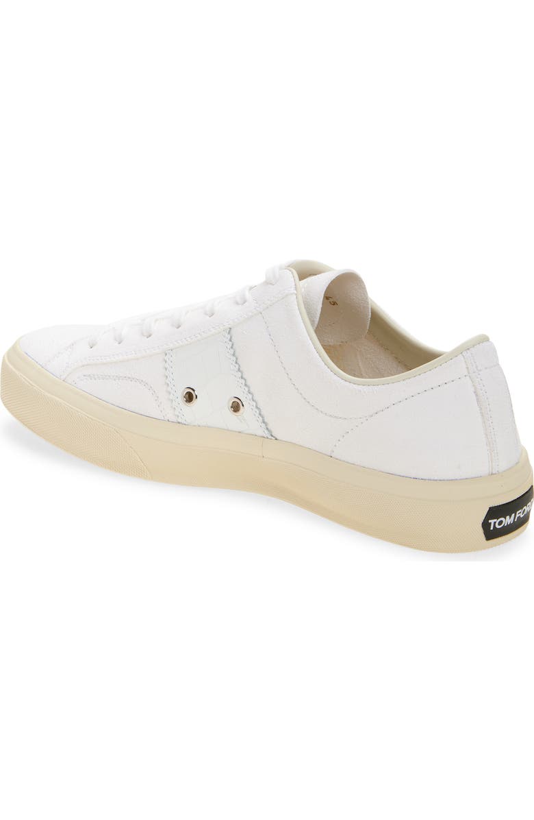 TOM FORD Cambridge Low Top Sneaker, Alternate, color, Optical White/ Cream