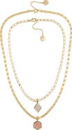Vince Camuto Crystal Burst Layered Gold- Necklace