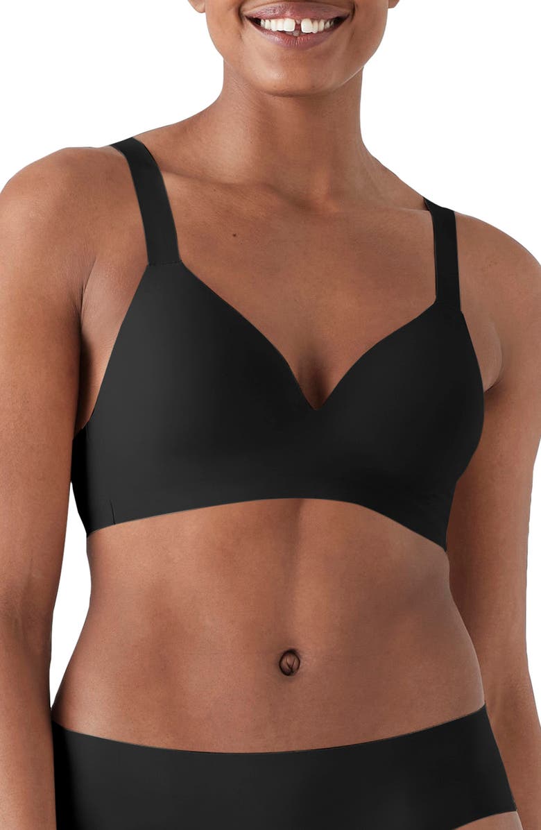 True & Co True Body Boost Wireless Hook Back Push-Up Bra, Main, color, Black