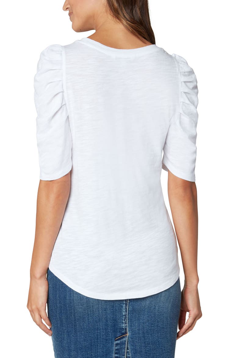 Puff Sleeve T-Shirt, Alternate, color, WHITE