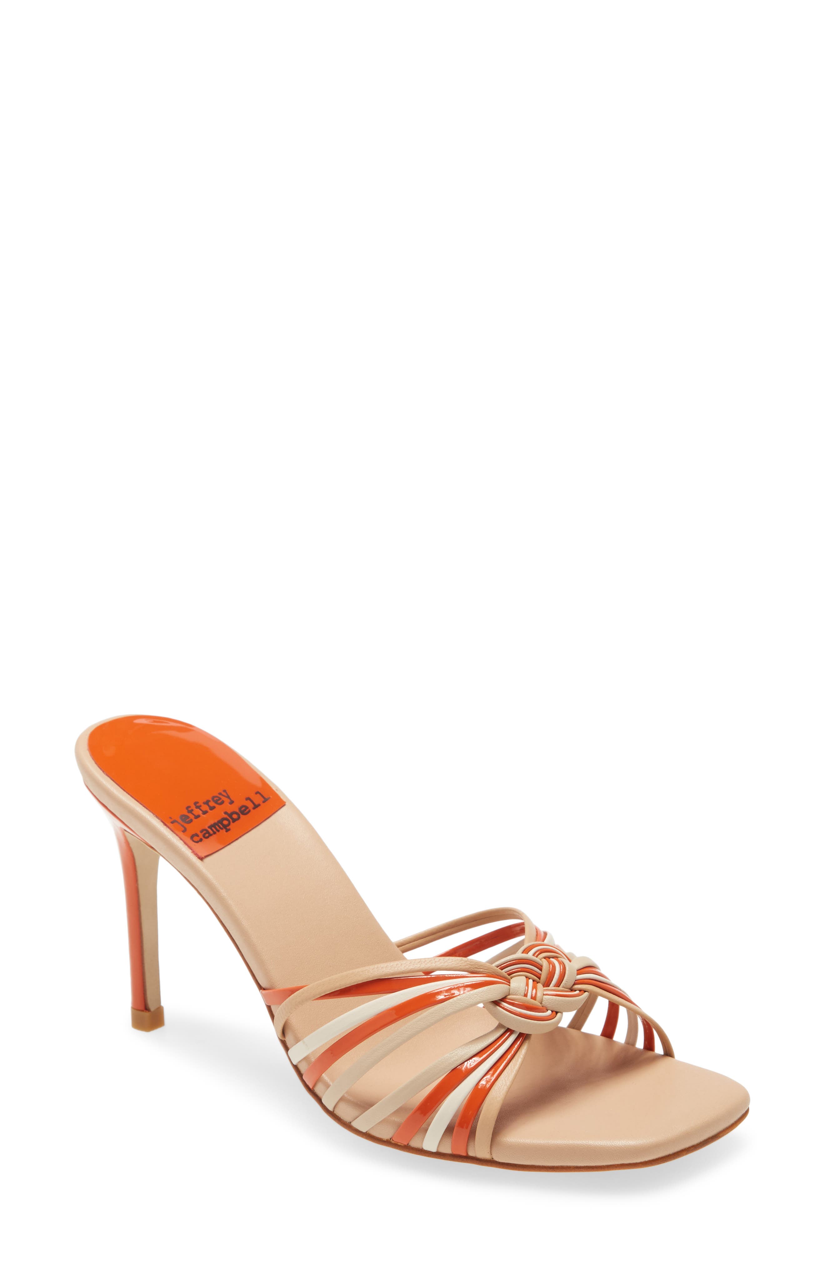 Faris Strappy Sandal, Main, color, NUDE ORANGE MULTI