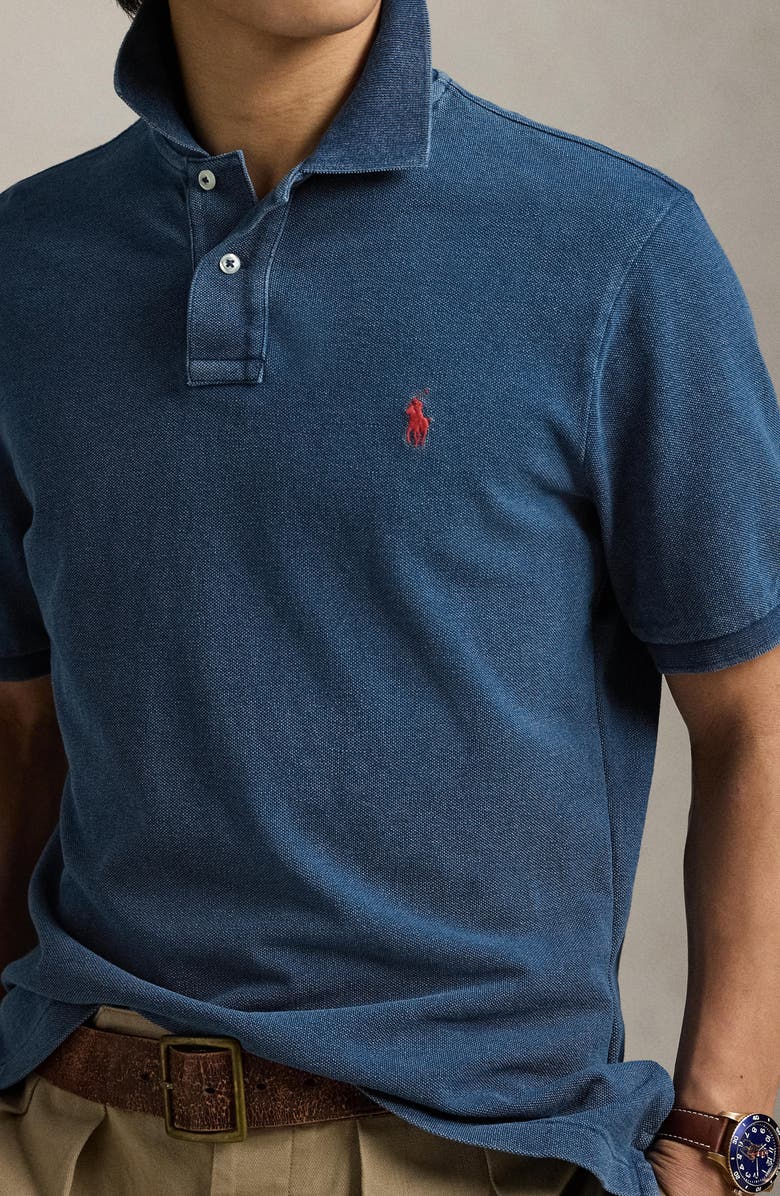 Polo Ralph Lauren Indigo Cotton Piqué Polo, Alternate, color, 