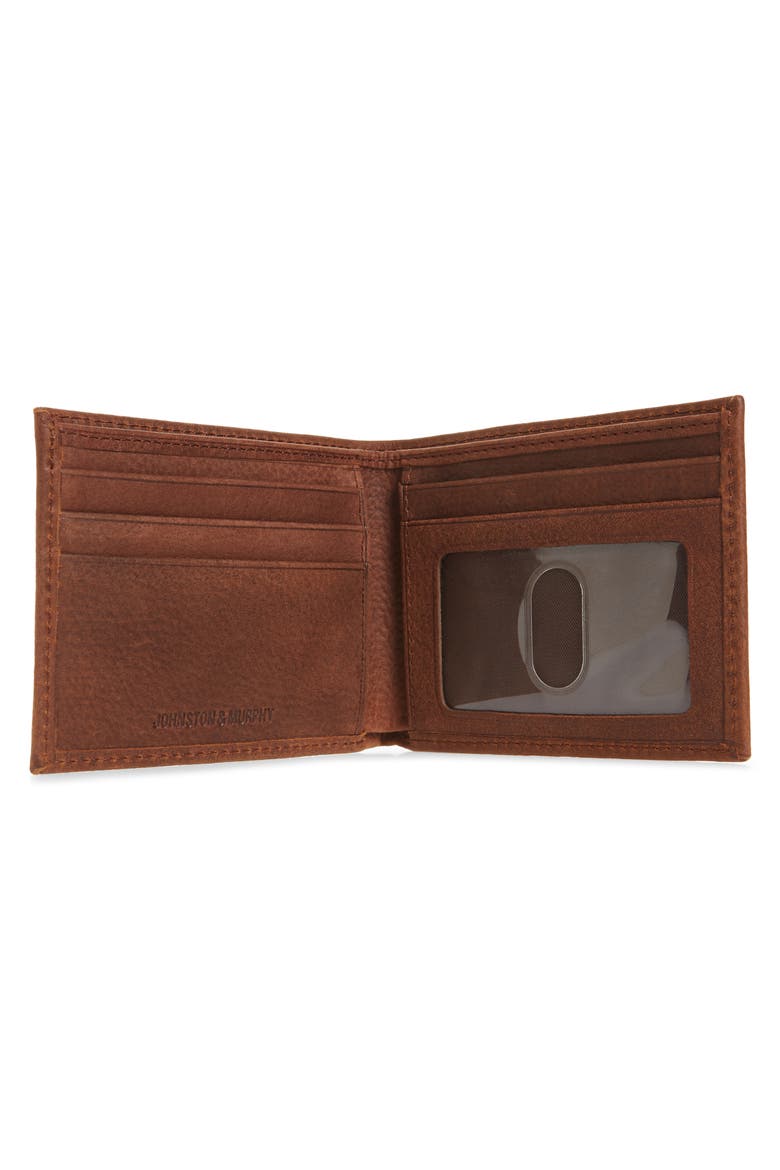 Leather Slimfold Wallet, Alternate, color, WHISKEY MILLED LEATHER