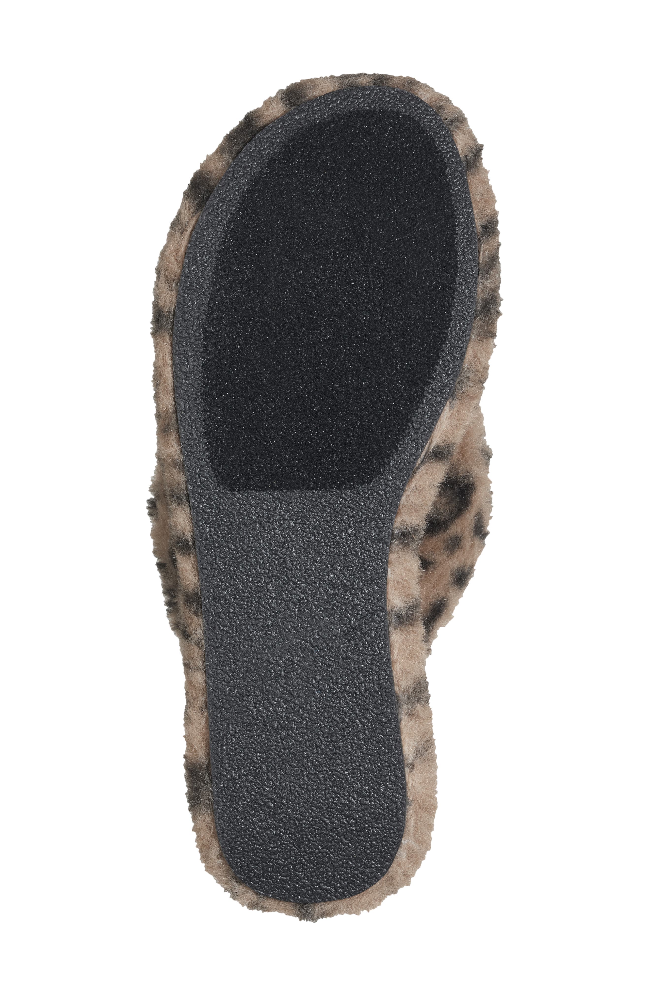 Talulla Faux Fur Platform Cozy Slip-On Sandal, Alternate, color, NATURAL