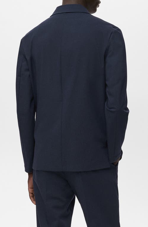 Mango Slim Fit Suit Jacket In Blue