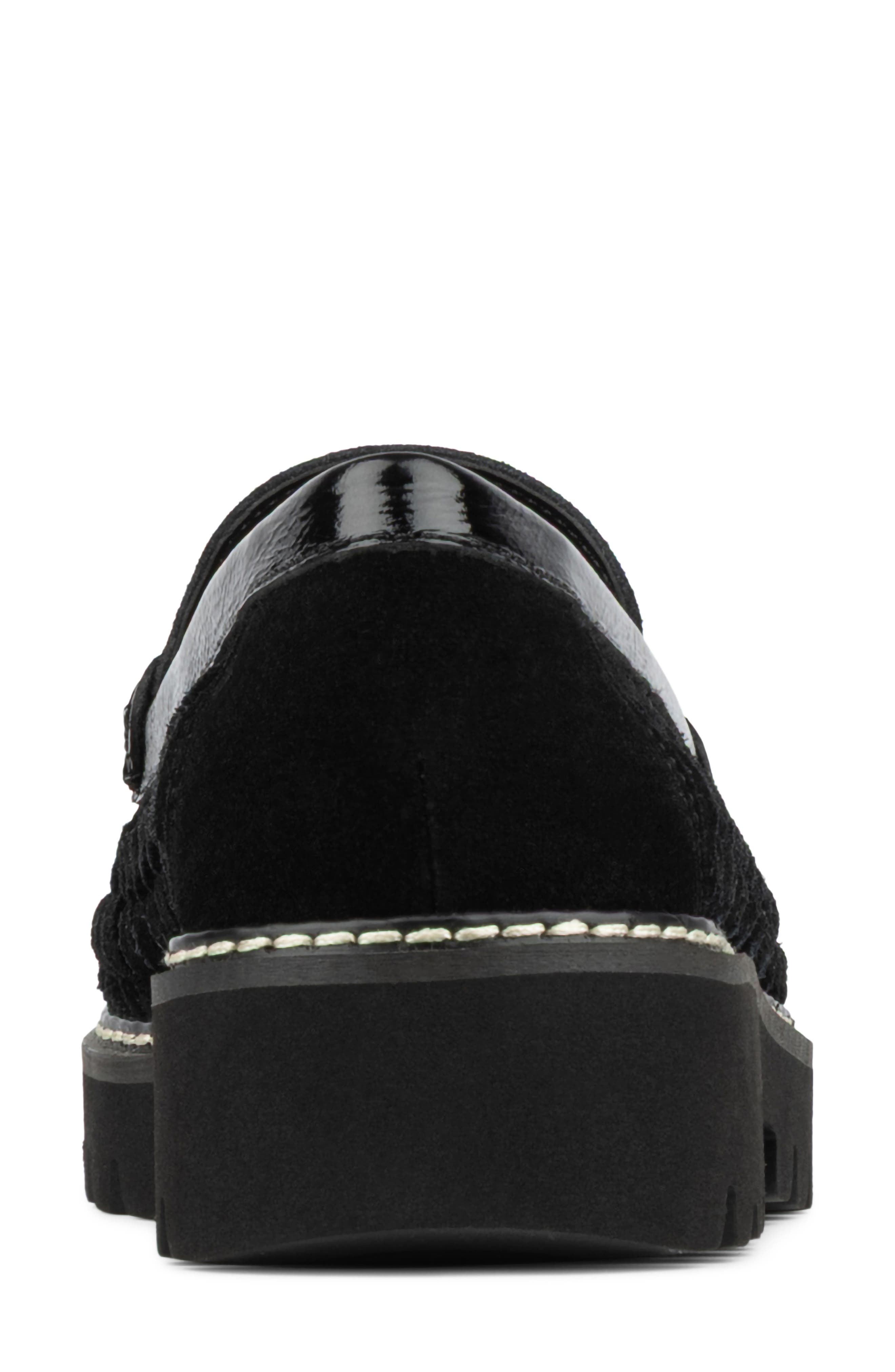 Hansine Lug Sole Bit Loafer, Alternate, color, BLACK