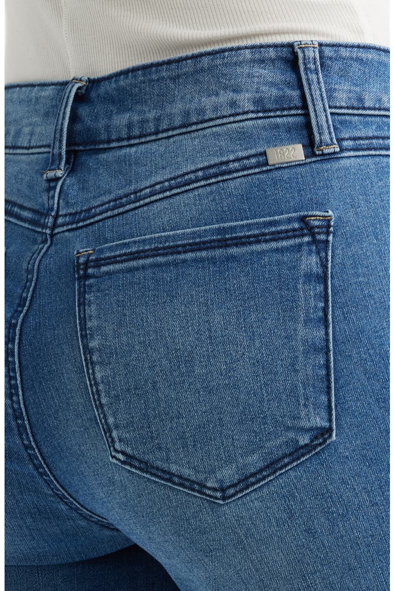 High Waist Cuff Straight Leg Jeans, Alternate, color, PAOLA