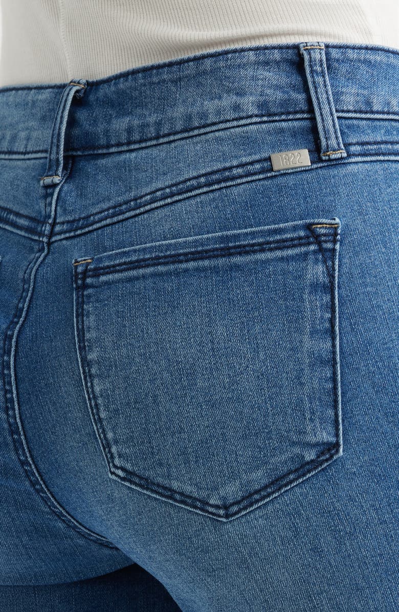 1822 Denim High Waist Cuff Straight Leg Jeans, Alternate, color, Paola