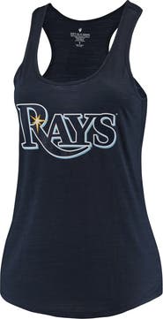 SOFT AS A GRAPE Women's Soft as a Grape Navy Tampa Bay Rays Plus Size Swing for the Fences Racerback Tank Top