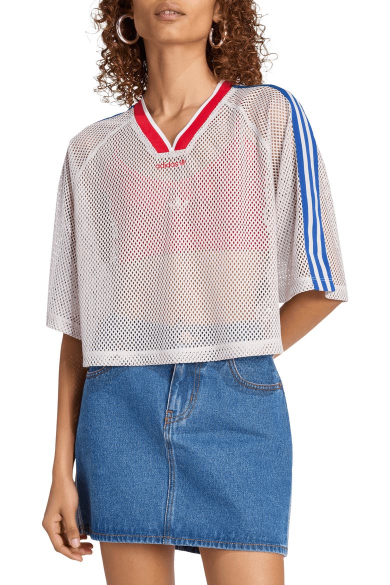 Mesh Crop Jersey Top (Women) | Nordstrom