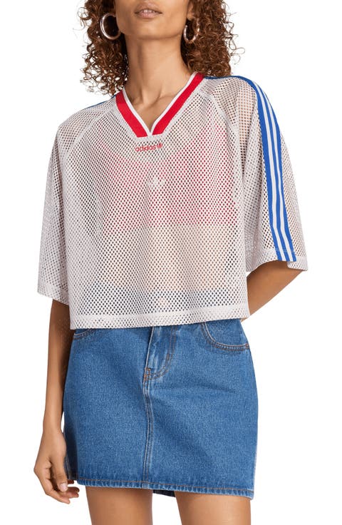 Mesh Crop Jersey Top