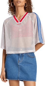 adidas Originals Mesh Crop Jersey Top