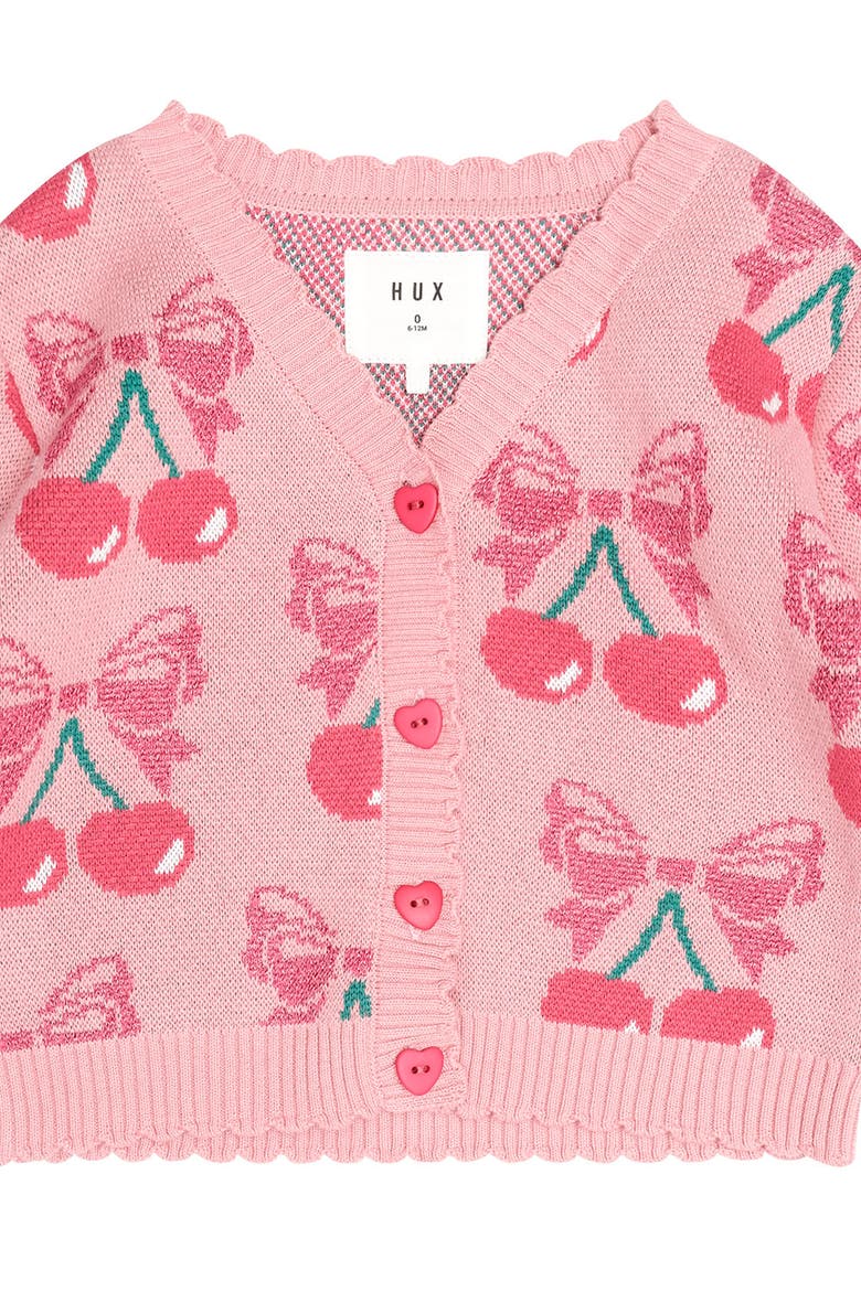 Cherry Bow Cardi, Alternate, color, Vintage Pink