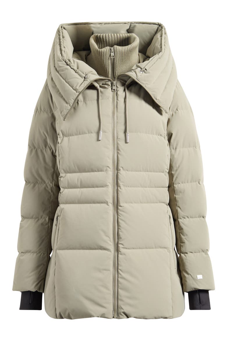 June Water Repellent 700 Fill Power Down Quilted Jacket with Bib Inset, Alternate, color, SAGEBRUSH