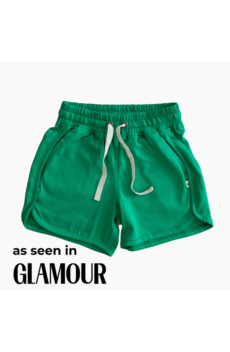 Jackalo Kids' Ollie Organic Cotton Jersey Shorts, Main, color, Parakeet