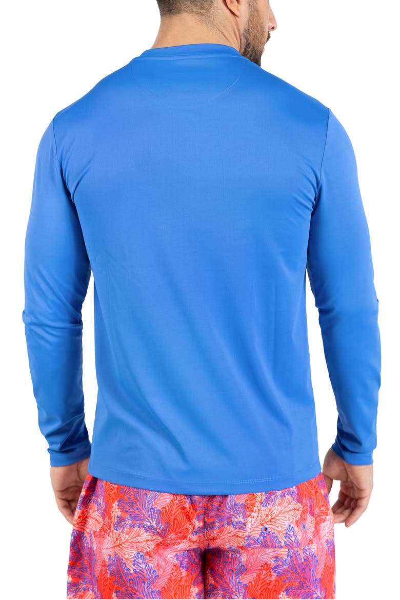 SPF 30+ Long Sleeve Rashguard, Alternate, color, ISLAND BLUE