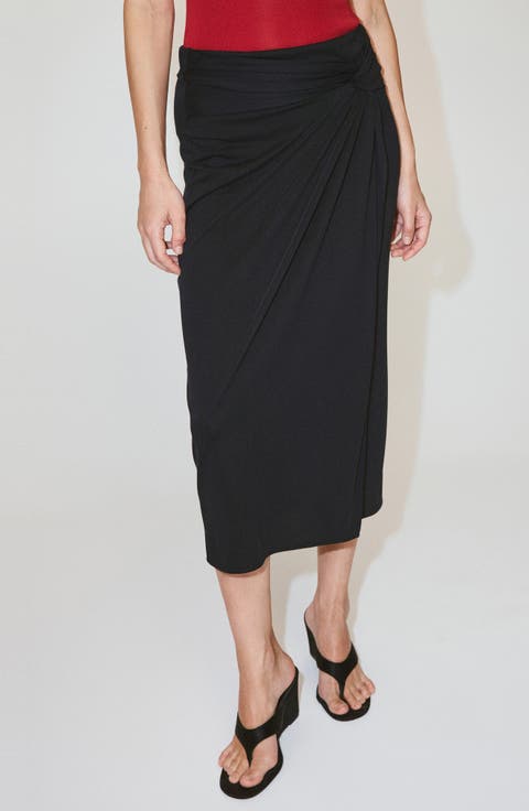 Ruched Midi Skirt