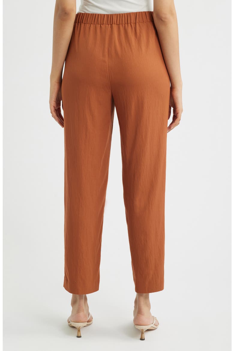 Tie Waist Crop Pants, Alternate, color, CEDAR SPICE