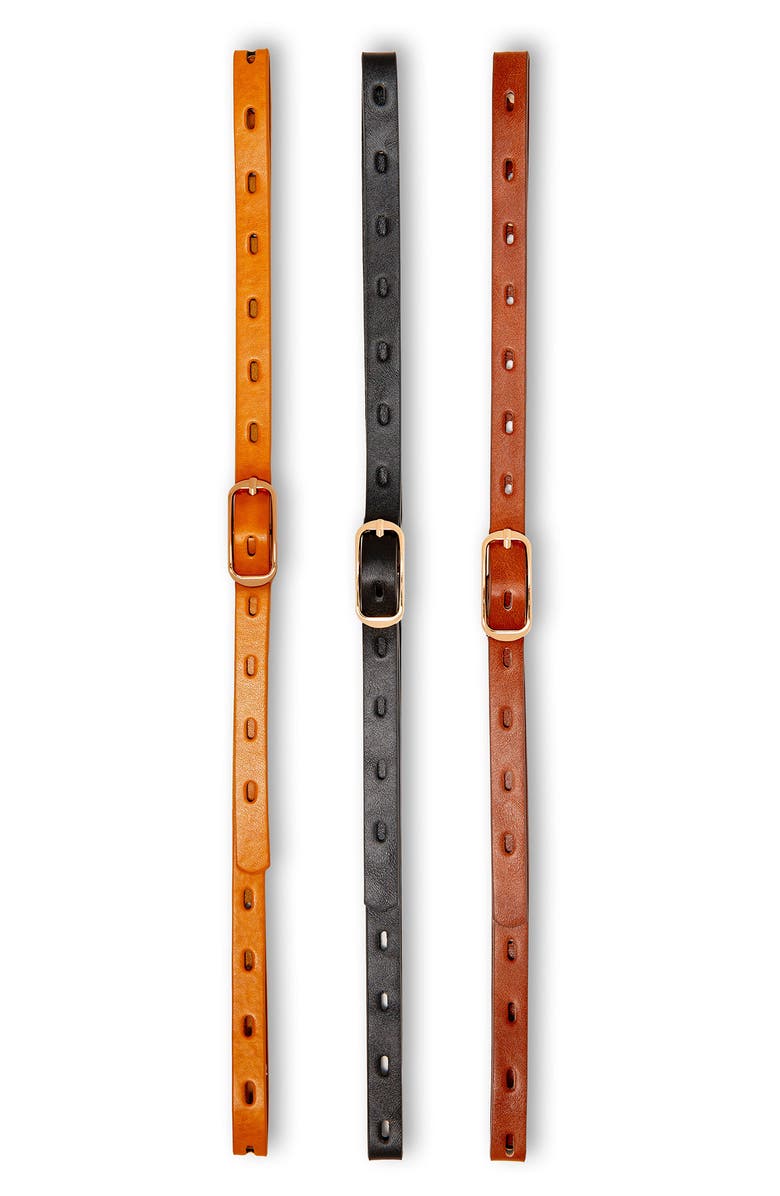 Linea Pelle 3-for-1 Perforated Belt Set, Main, color, Multi