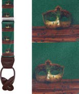 Trafalgar Secret Identity Mardi Gras Mask Silk Button End Suspenders