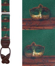 Trafalgar Secret Identity Mardi Gras Mask Silk Button End Suspenders