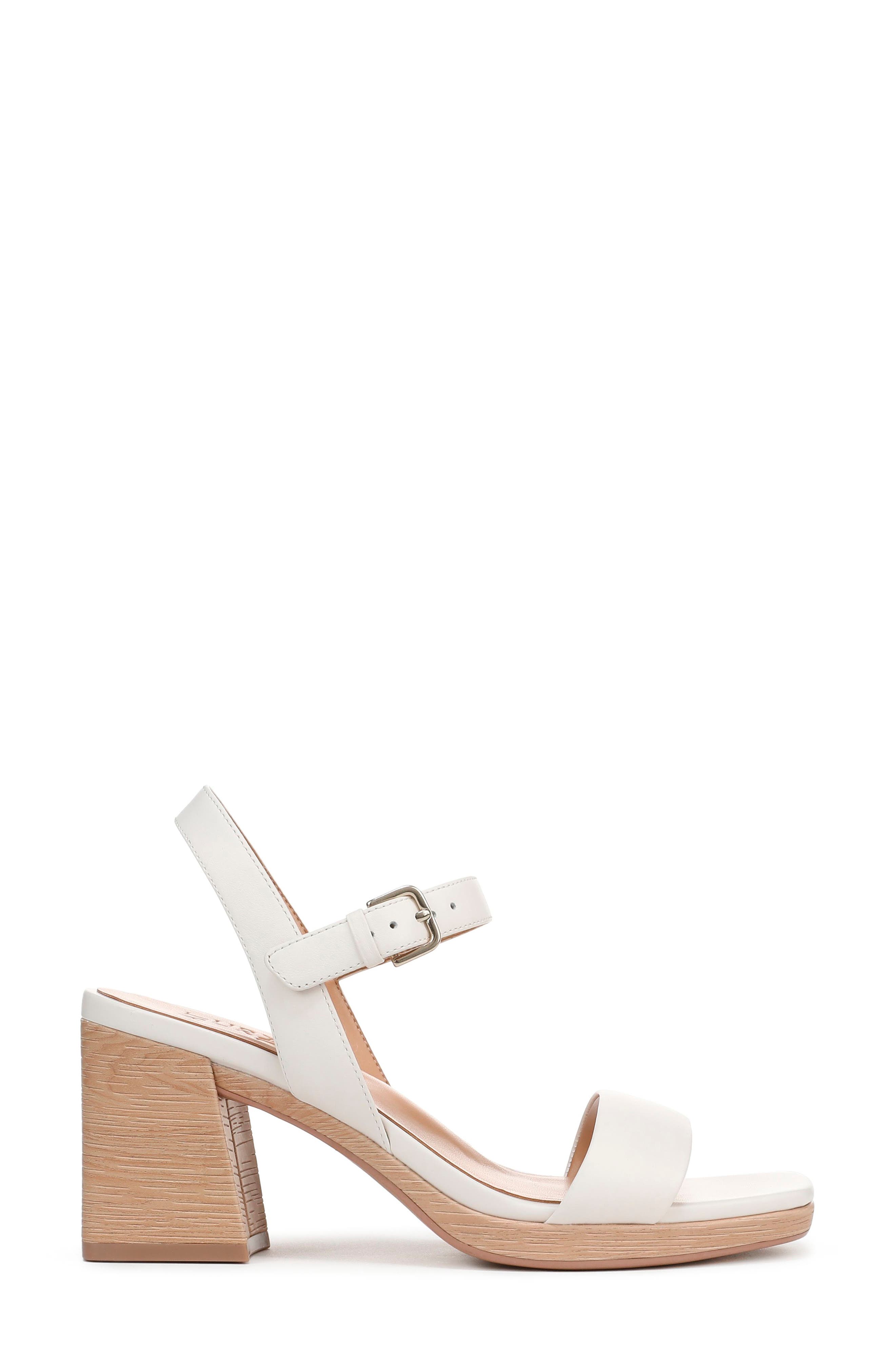 Naturalizer Rose Ankle Strap Platform Sandal, Alternate, color, Warm White