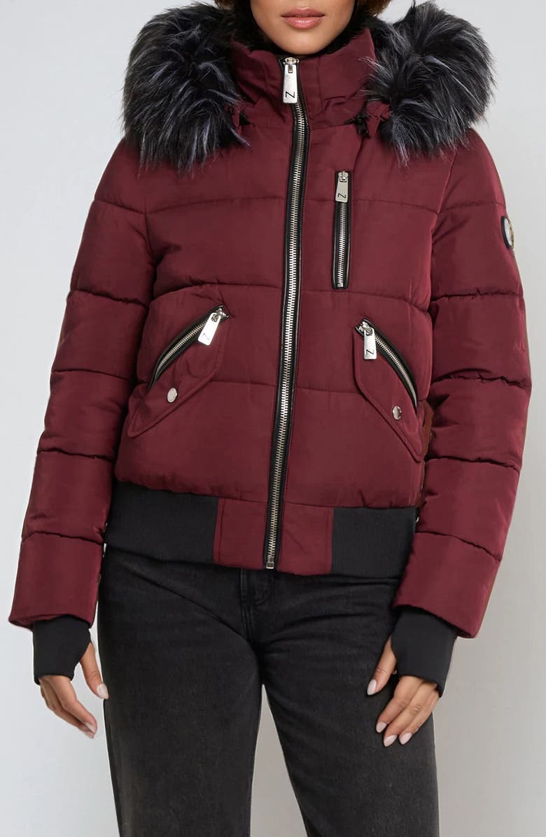 Noize Vic Heavyweight Bomber Jacket, Main, color, Mulberry