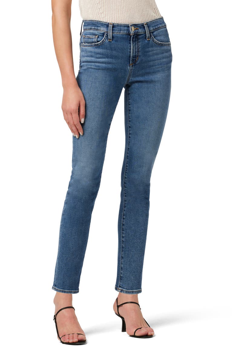 The Lara Mid Rise Ankle Cigarette Jeans, Main, color, DAZZLING