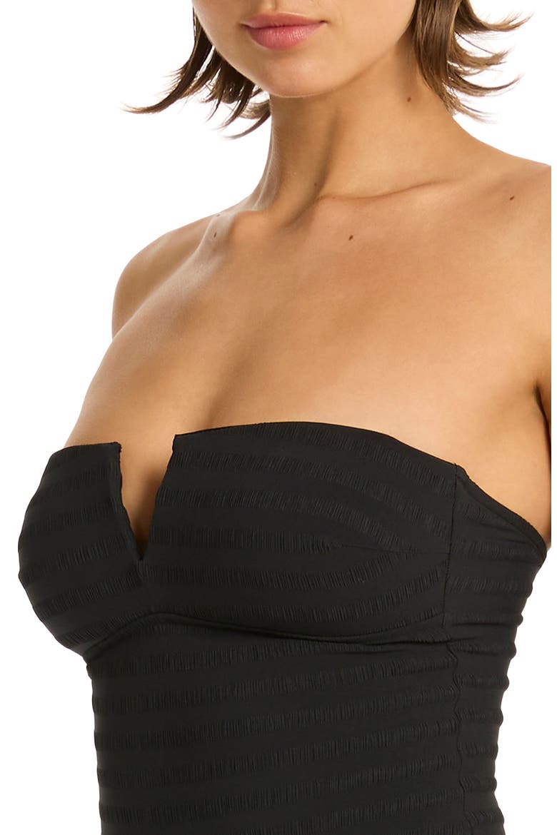 Palisades V-Wire One-Piece Swimsuit, Alternate, color, BLACK